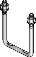 MIA-BO u-bolt hot-dip galvanised (HDG) u-bolt for fastening pipe shoes to MI girders