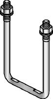 MIA-BO u-bolt hot-dip galvanised (HDG) u-bolt for fastening pipe shoes to MI girders