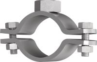 MFP-PC M20 Galvanised fixed point pipe clamp for maximum performance in heavy-duty piping applications