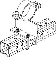 MIA-BO u-bolt hot-dip galvanised (HDG) u-bolt for fastening pipe shoes to MI girders