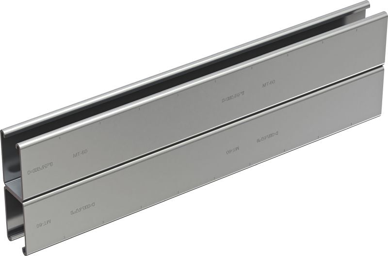 MT-60D C-Channel profile medium-duty double C-Channel profile for use with MT-FL/MT-TL components in indoor environments